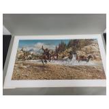 Signed Frank C. Mcarthy "The Last Crossing" print