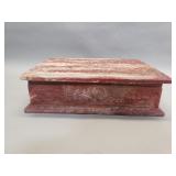 Vintage Incolay stone trinket box