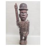 Kongo Nkisi Nkondi carved wood figurine