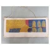 Sister Corita Kent signed serigraph "Baja el Sol"