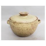 Signed Mid-century speckled bean pot