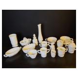 17pc Westmoreland paneled "grape" cream/sugar