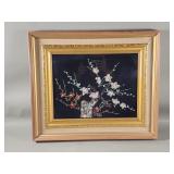 Vintage Chinese gemstone tree sculpture in a