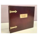 Large vintage mahogany album with