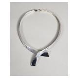 Vintage sterling silver modernist choker