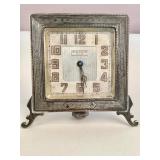Waltham Art Deco desk clock in engraved