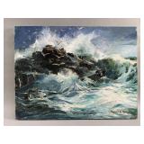 Signed Joshua Meador "Surprise" oil on canvas