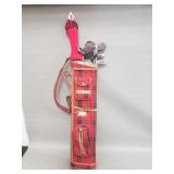 Light & Easy oversize golf clubs in plaid golf bag