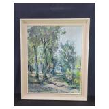 Vintage signed lower left oil on artist board