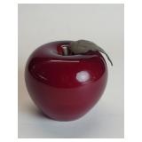 Hand blown glass apple paperweight