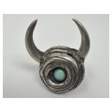 Handmade silver brutalist ring