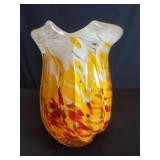 Hand blown art glass vase