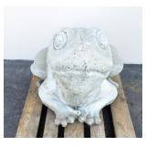 Large cement garden frog statue