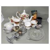 Royal Albert Old Country Roses china teapot,