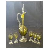 Vintage Italian decanter & glasses