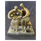 Vintage bronze "Family Group" sculpture