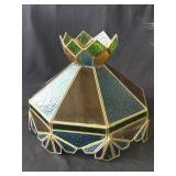 Vintage stained glass pendant shade