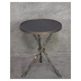 Regency style bronze round tripod side table