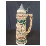 German ceramic beer stien