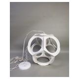 Vintage Preben Dahl style white cut out nonagon
