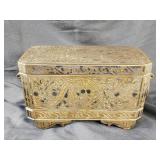 Vintage Maranao silver-inlaid bronze betel nut box