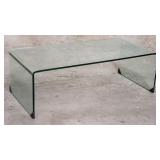 Modern glass coffee table