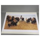 Frank McCarthy sogned print "The Buffalo Runners"