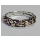 Antique sterling silver and 10k gold ring