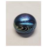 Vintage iridescent glass paperweight