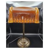 Vintage Art Deco-style brass desk lamp