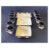 Lot of ceramic cups & platters