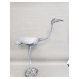 Large brass garden crane statue