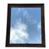 Vintage wood wall mirror