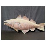 Vintage signed fish copper wall decoration