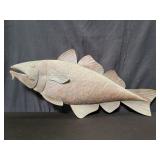 Vintage signed fish copper wall decoration