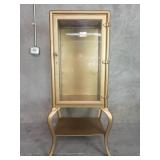 Vintage industrial gilt curio cabinet