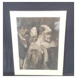Félicien Rops "Trois Contemporains" etching