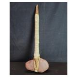 Native American style stone, wood and leather