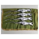 Vintage Bruce Fox "Charging Bull" steak forks,