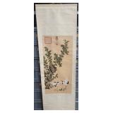 Vintage Chinese hand-painted scroll