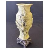Vintage hand carved soapstone vase