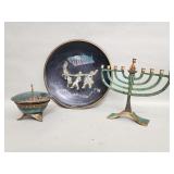 Vintage Israeli Oppenheim handmade brass and