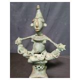 Vintage African Tikar bronze sculpture