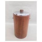 Mid-century Modern teak, chrome, and acrylic ice