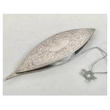 1920s German silver lace-tatting shuttle
