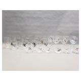 Group of hand painted stemware and tumblers