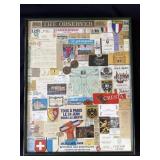 Framed vintage European collage