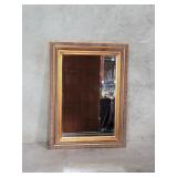 Contemporary gilt wood frame mirror