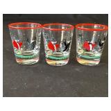 Lot of 3 MCM lowball glasses