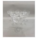 Six coupe glasses